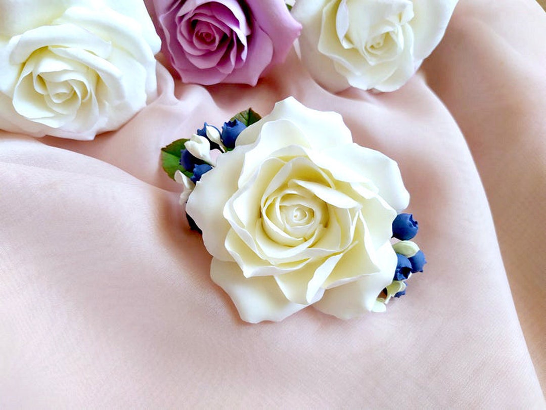 Rose Clip - White