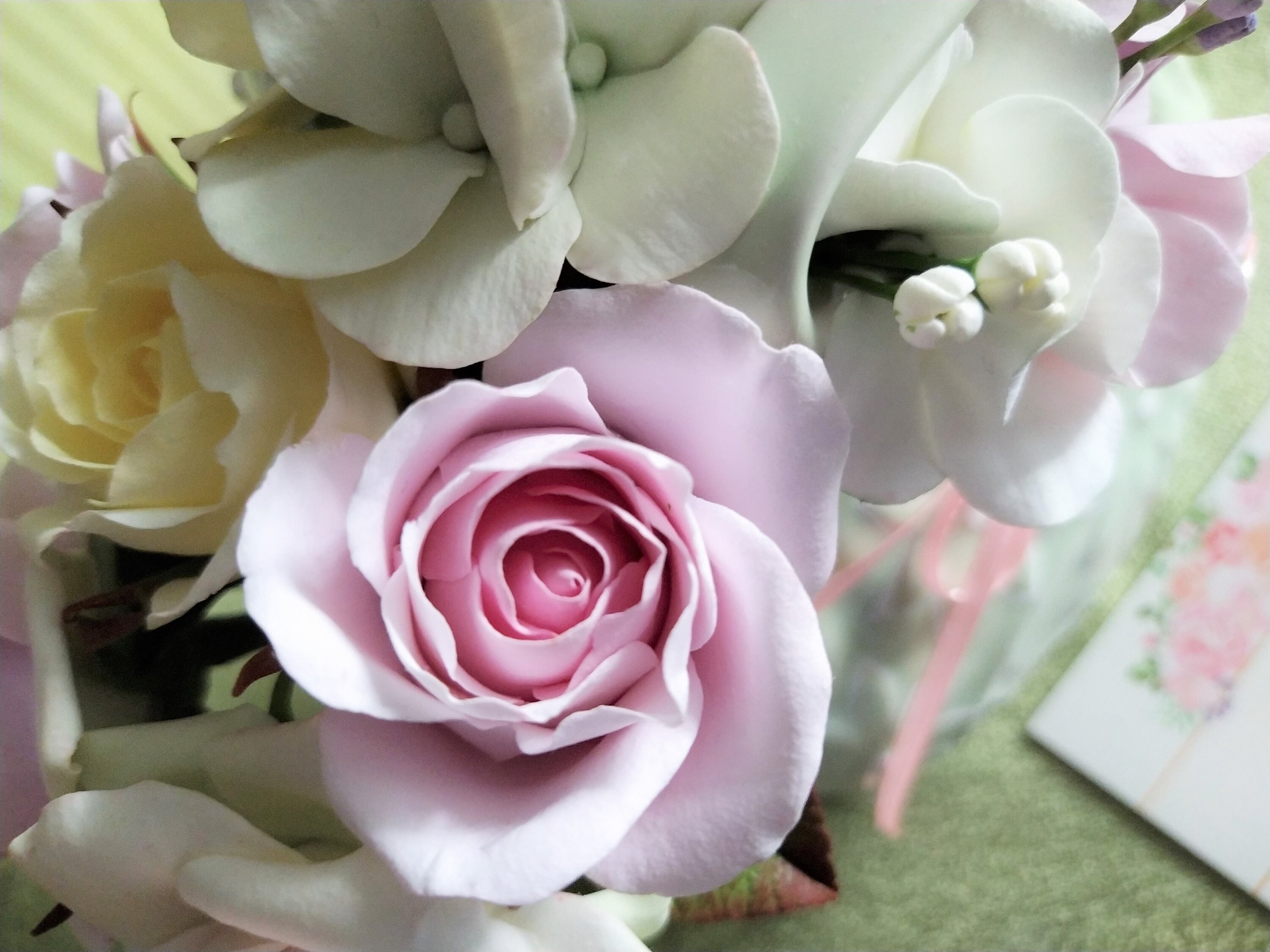 Handmade flowers in a ceramic vase Bridgerton style Floral | Etsy