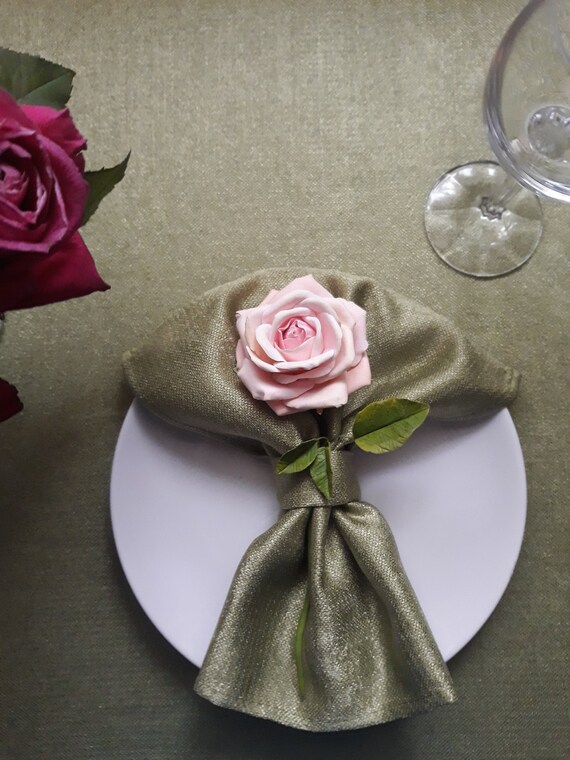 Cold Porcelain Rose Table Decoration Floral Wedding Decor Real Etsy
