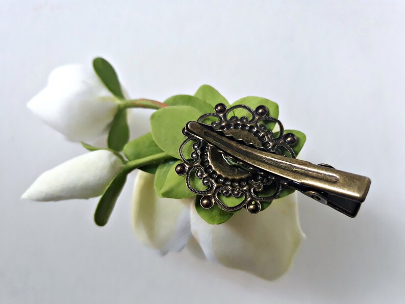 Magnolia Hair Clip Wedding Flower Hair Accessories Polymer Etsy