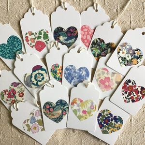 A Set of 8 Liberty of London Tana Lawn Gift Tags