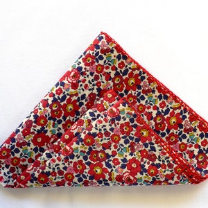 Handkerchief Hanky Liberty of London Fabric Red Floral