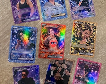 Kpop OT7 Holographic Cards Trading cards concert freebies
