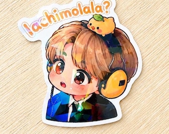 Kpop Lachimolala Jimin holographic sticker concert freebies idea OT7