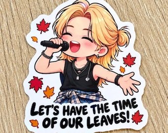 Kpop let’s have the time of our leaves Jimin holographic sticker concert freebies idea OT7
