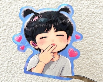 Adesivo olografico Vegas Jin Flying Kiss kpop OT7