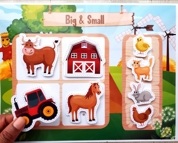 Preschool Printable Sorting Activities Big and Small Activity - Etsy