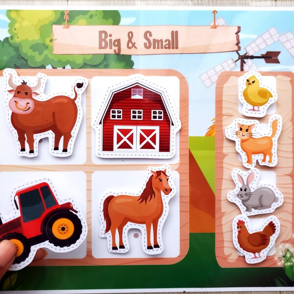Big Small Preschool Worksheet Etsy Big Small Preschool Worksheet Etsy
