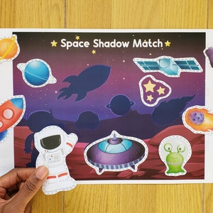 Outer Space Activity Matching Game, Montessori Science and Homeschool Resource