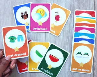 Routine Cards for Toddler and Preschoolers  | Printable Visual Schedule for Daily Rhythm