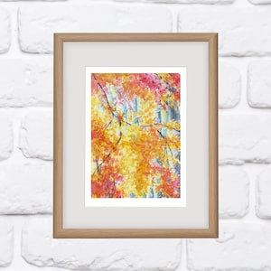 Original Watercolour Painting – Autumn Leaves – A4 Size – Fall Nature Artwork – Botanical Home Decor – Unframed