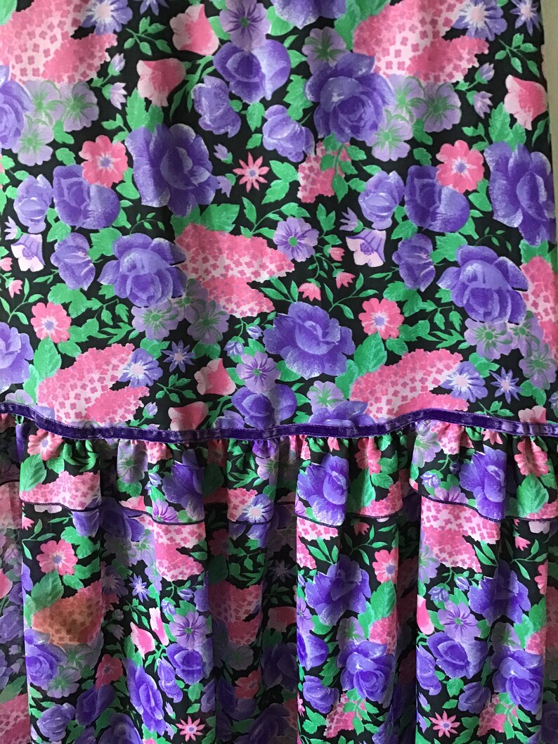 Vintage 70s maxi dress in floral print prairie boho off the shoulder
