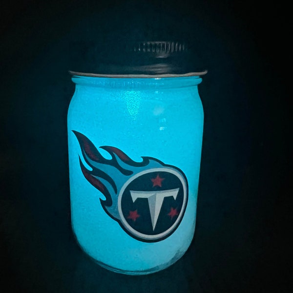 Tennessee Titans led lighted mason jar