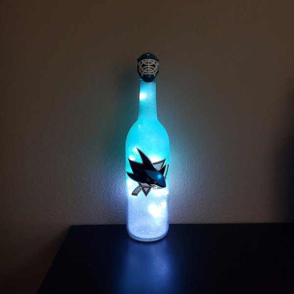 San Jose Sharks lighted bottle