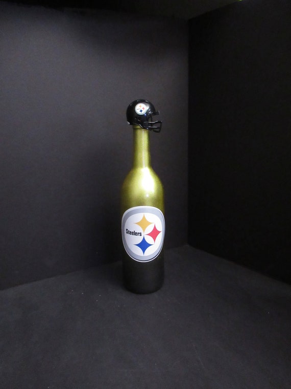 Pittsburgh Steelers Lighted Bottle Steelers Fan Steelers Gift Steelers Decor Steelers Birthday Steelers Party Steelers Room Football