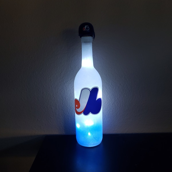 Montreal Expos led lighted bottle