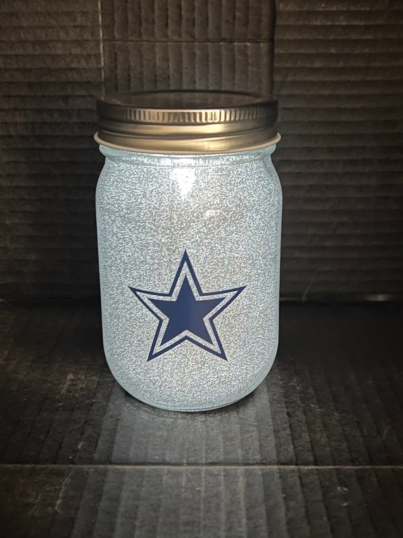 DALLAS COWBOYS GLASS MASON JAR W/LID - 20 oz – SPORTS NATION