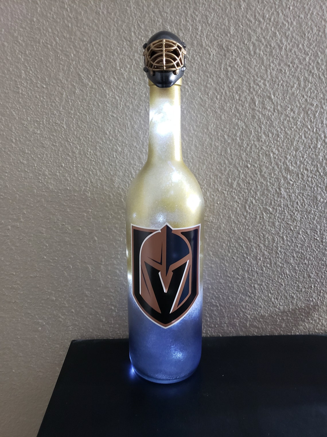 Vegas Golden Knights lighted bottle Etsy