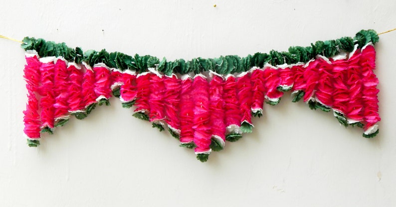 4 Feet Wide Colorful Flower Door Valance Indian Toran Indian Etsy
