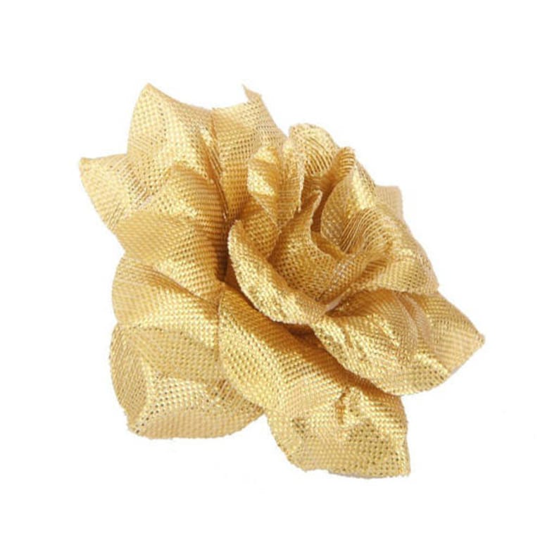 50 Pcs Golden Gold Color Rose Wholesale Silk Flower Heads Etsy
