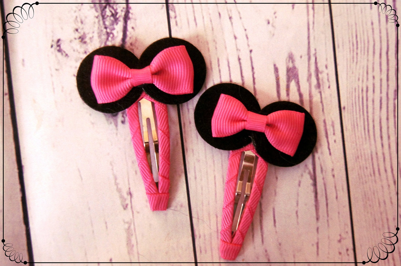 Minnie Mouse Baby Hair Barrettes Toddler Barrettes First Etsy