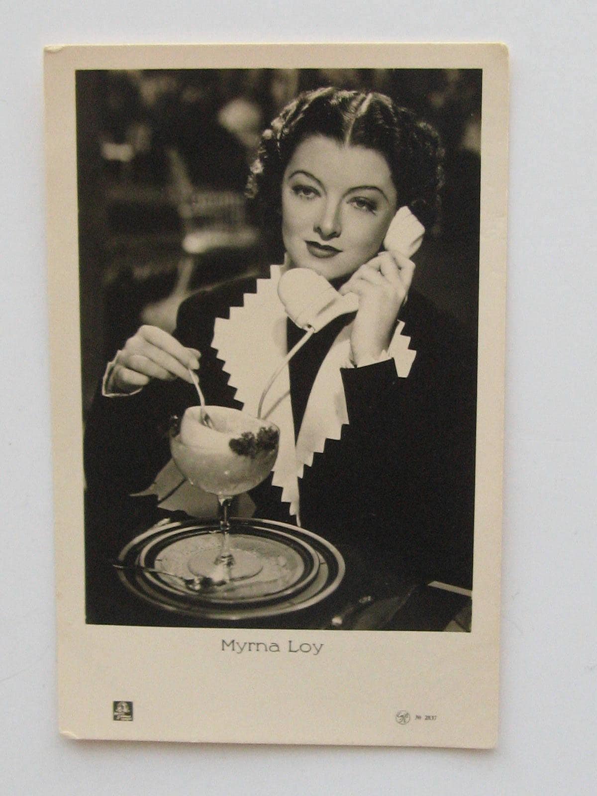 Vintage MYRNA LOY "Double Wedding" Argenta Postcard - Movie Star Post Card