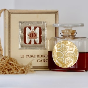 Vintage Caron Le Tabac Blond Perfume Extrait Half Full 1 Oz Bottle