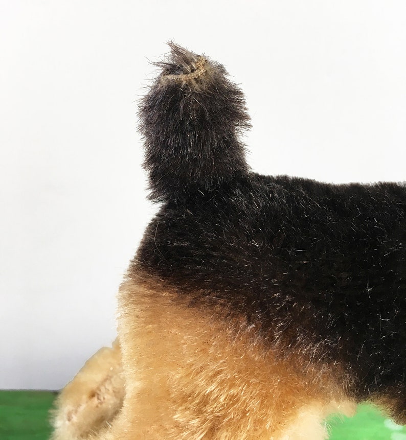 Vintage Steiff Terry collectible German toy Airedale Terrier stuffed animal with original collar dog lover gift circa 1950