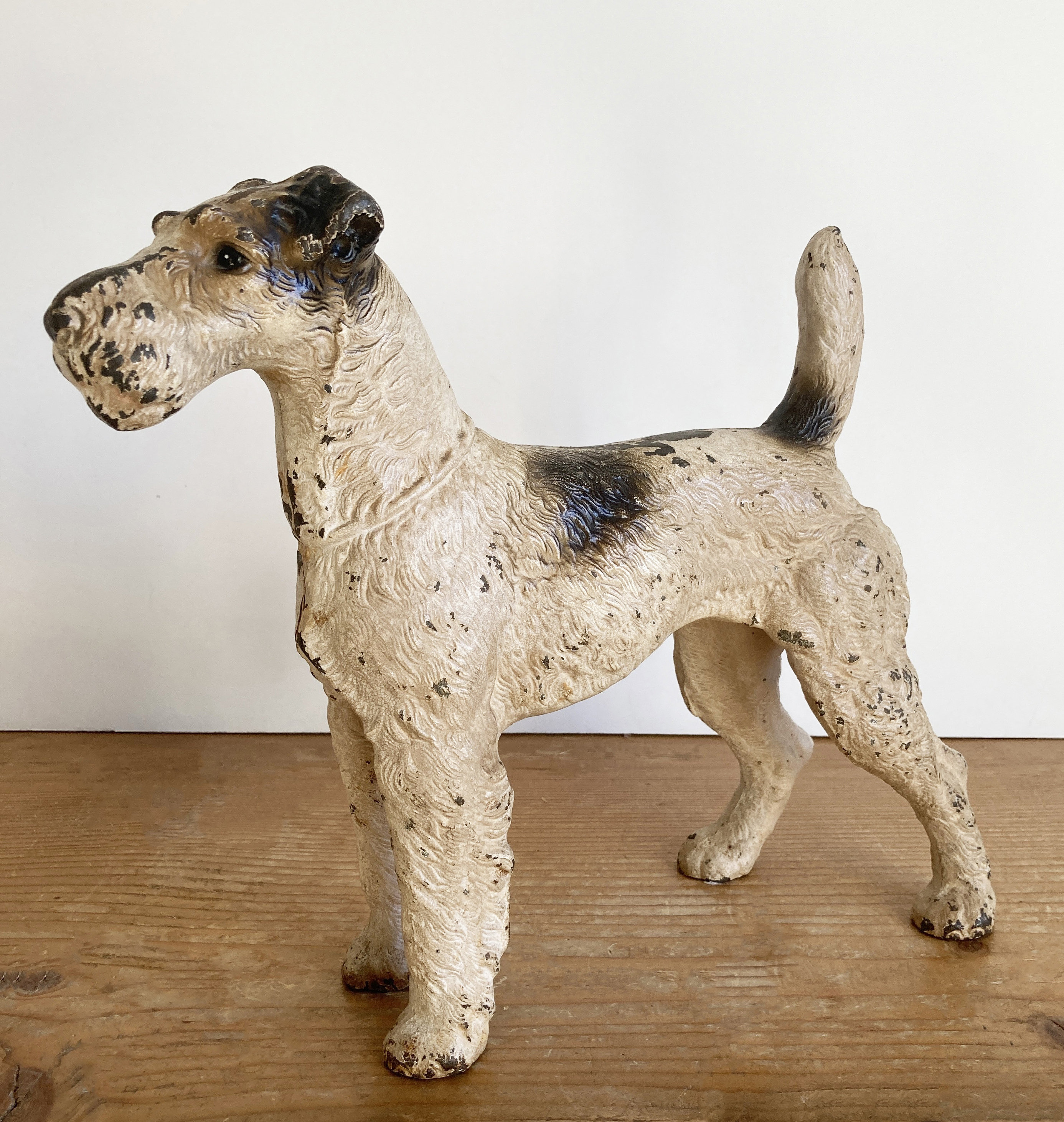 ハリー・スキュアリー Break It Up '88 未開封 TOP DOG Rare, Largest Version of Hubley Wire Haired Fox Terrier Doorstop
