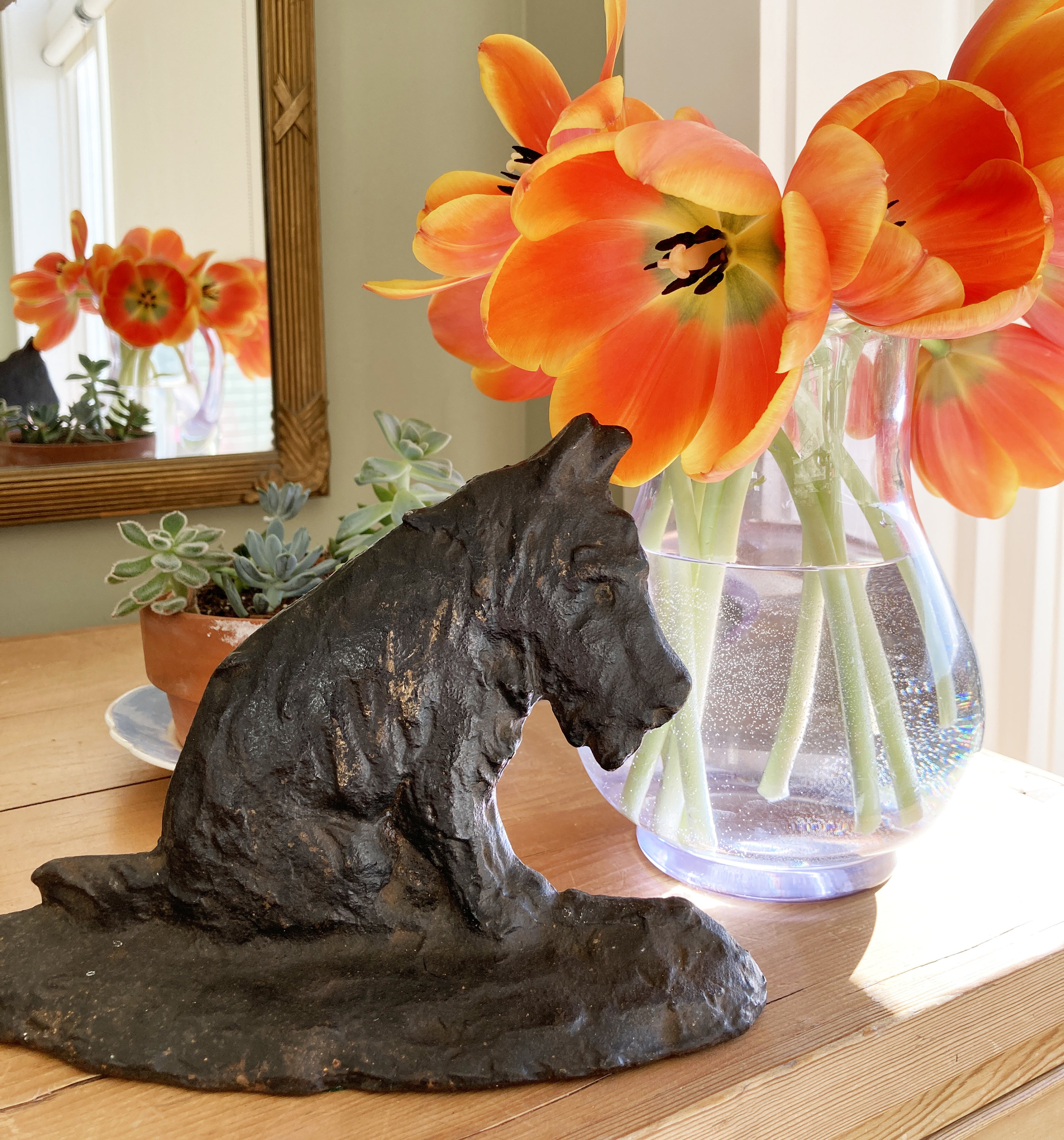 Rare Antique Cast Iron Scottish Terrier Doorstop, Original Condition C1920, Dog Lover Gift, Scottie Lover, Decor, Country Style