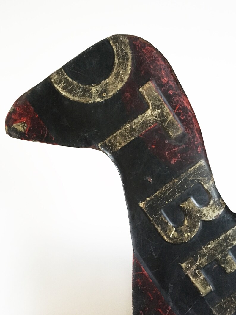 Vintage metal duck decoy silhouette made from a tin Root Beer Etsy