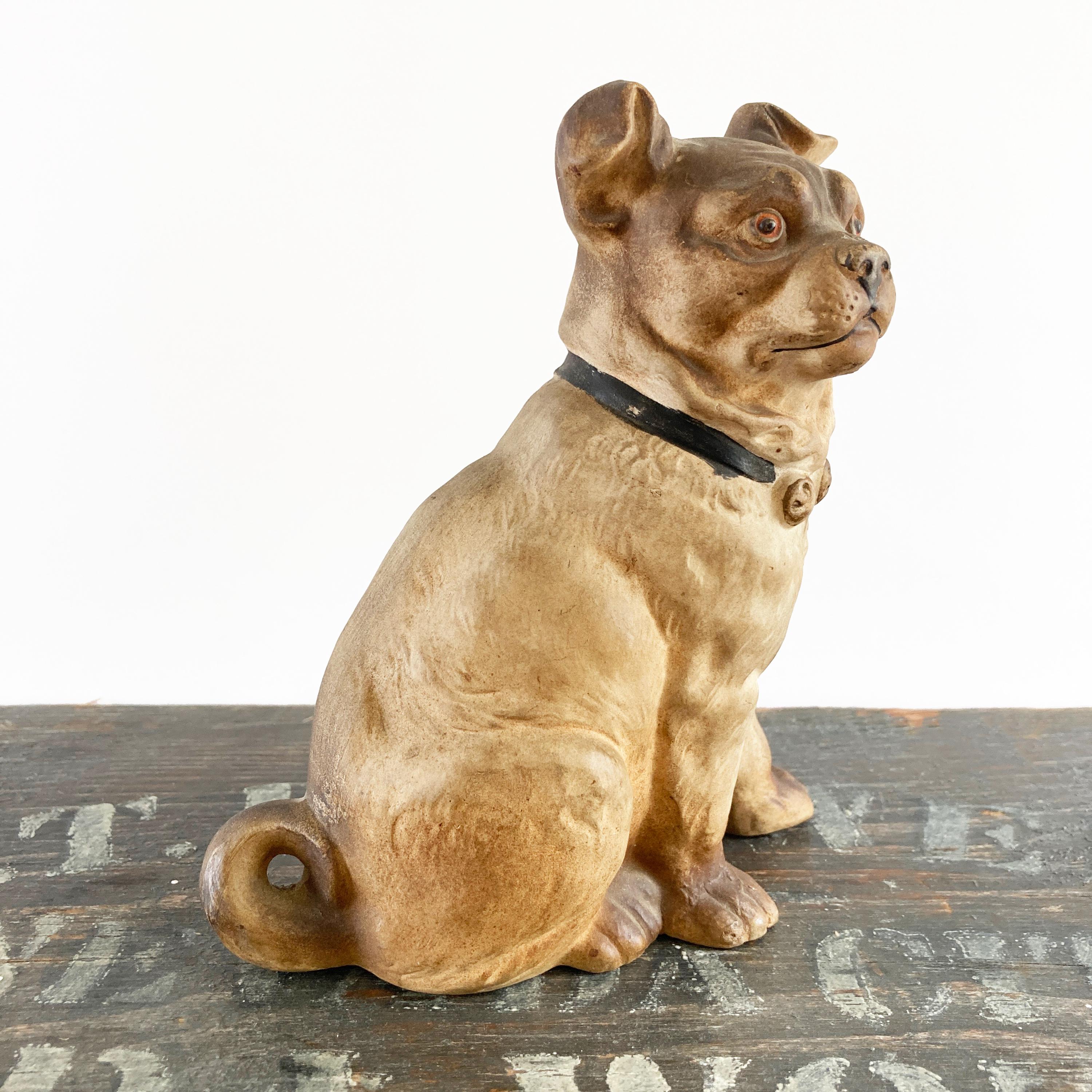Antique Bulldog Chalkware - Etsy
