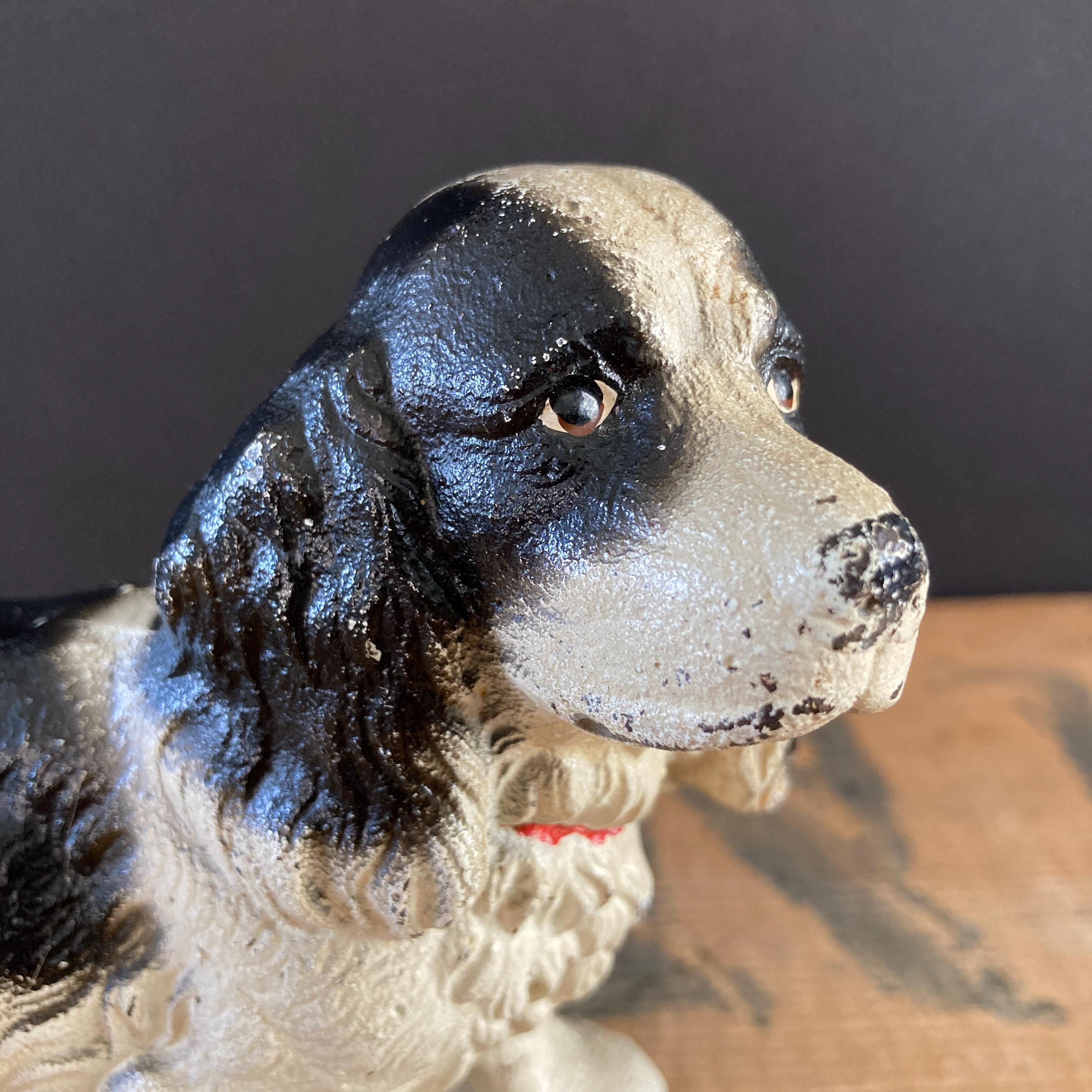 Antique Hubley Cocker Spaniel, Scarce Size, Cast Iron Bookend or