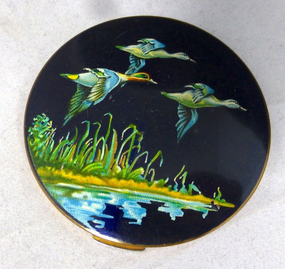 Stratton Flying Ducks Vintage Powder Compact / Ma… - image 6