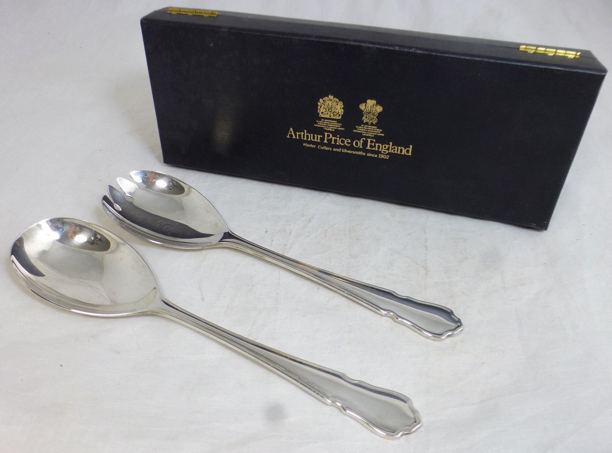 Vintage Arthur Price Silver Plate Dubarry Salad Serving Spoon Etsy