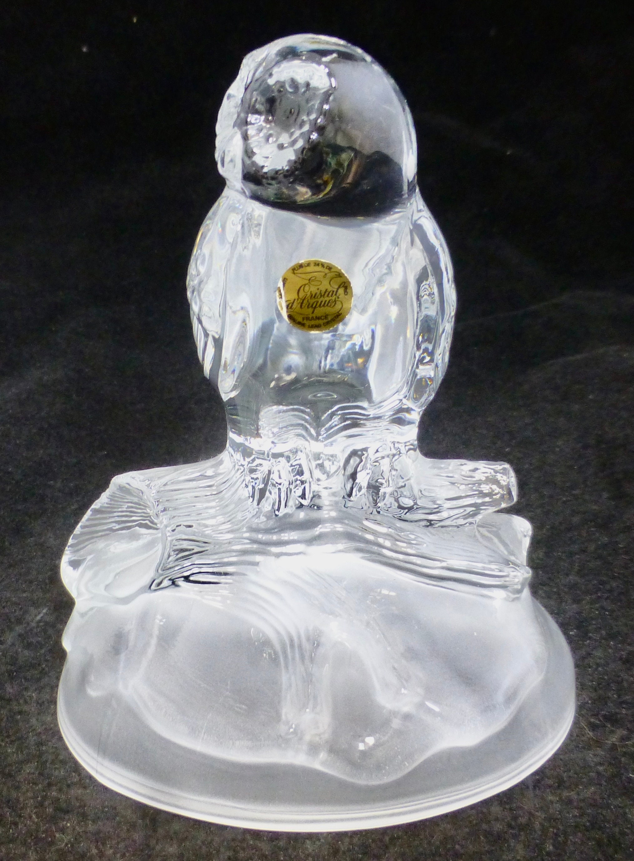 ヴィンテージ クリスタル ダルク 24% 鉛クリスタルガラス メンフクロウ