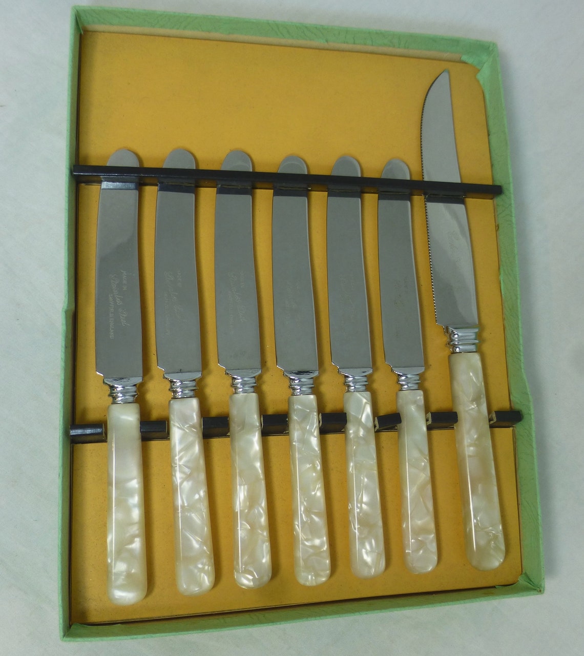 Vintage Boxed Cake Serving Set Sheffield Stainless Steel Etsy