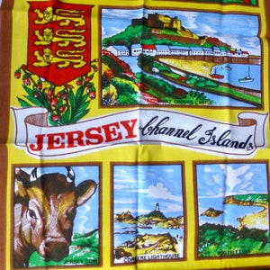 Jersey Channel Islands Souvenir Vintage Cotton Tea Towel / Kitchen Towel by Regal Products – Jersey Beauty Spots & Tourist Sites