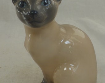 ヴィンテージ ロイヤルコペンハーゲン デンマーク シャム猫 手描き