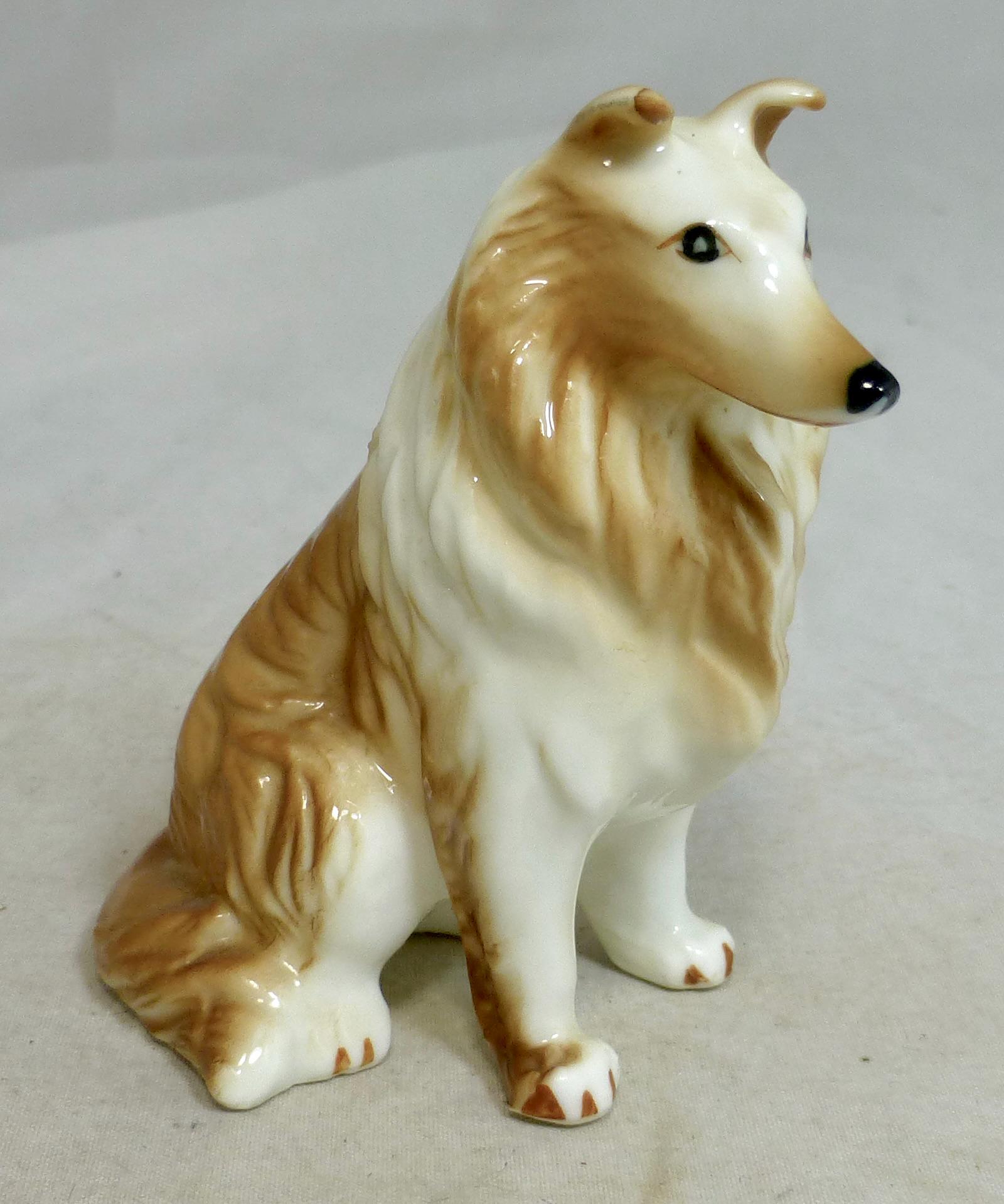 Vintage Coopercraft Lassie Collie Seated Dog Porcelain Figurine 3