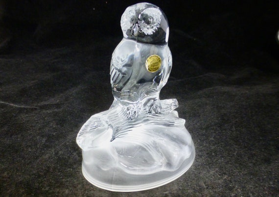 Vintage Cristal D'arques 24% Lead Crystal Glass Barn Owl Vintage Cristal D'arques 24% Lead Crystal Glass Barn Owl