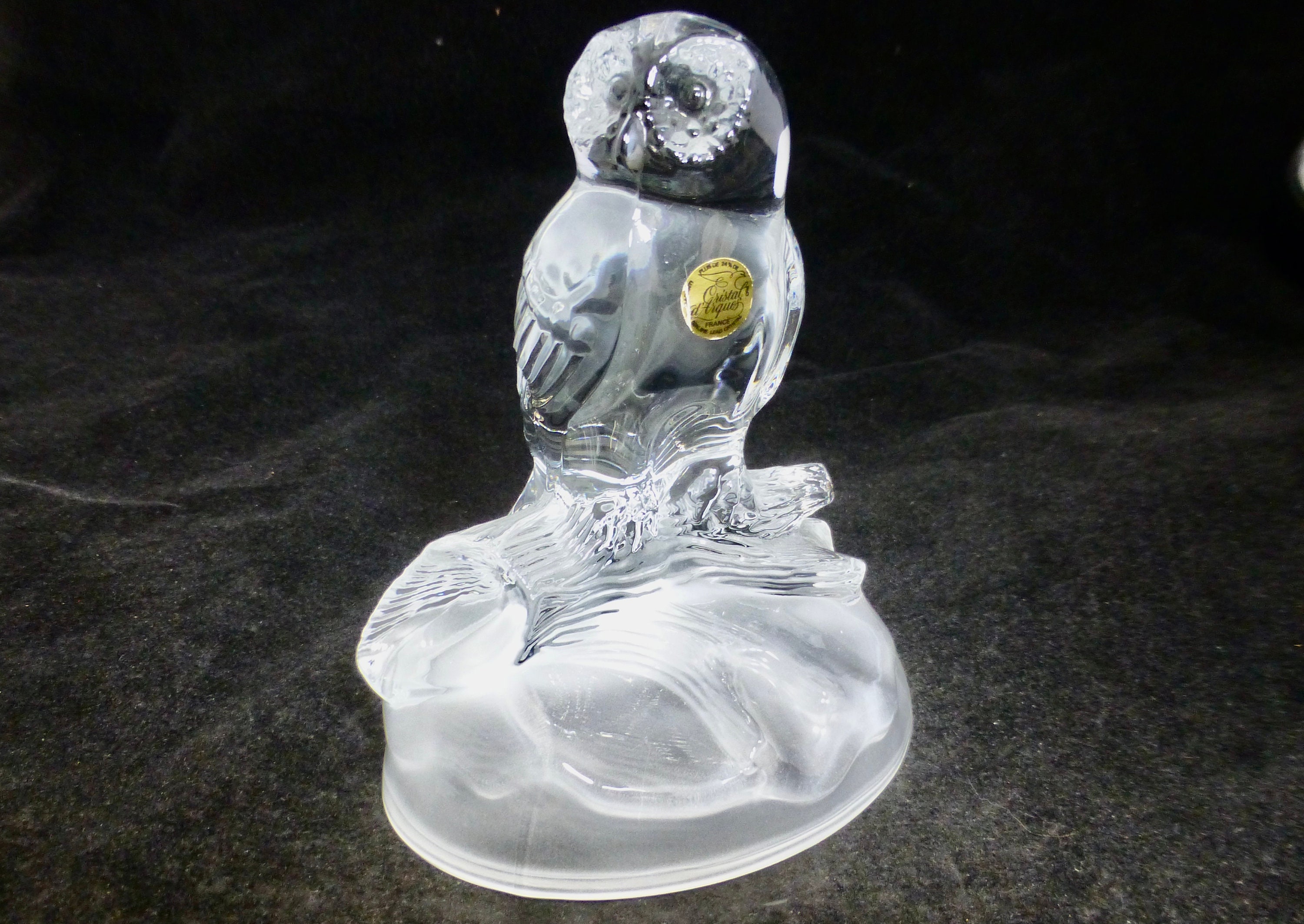 ヴィンテージ クリスタル ダルク 24% 鉛クリスタルガラス メンフクロウ