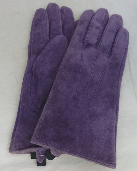 Accessori Guanti e muffole Guanti per costumi e maschere Coppia vintage di guanti da donna in camoscio nero taglia 7.5. 