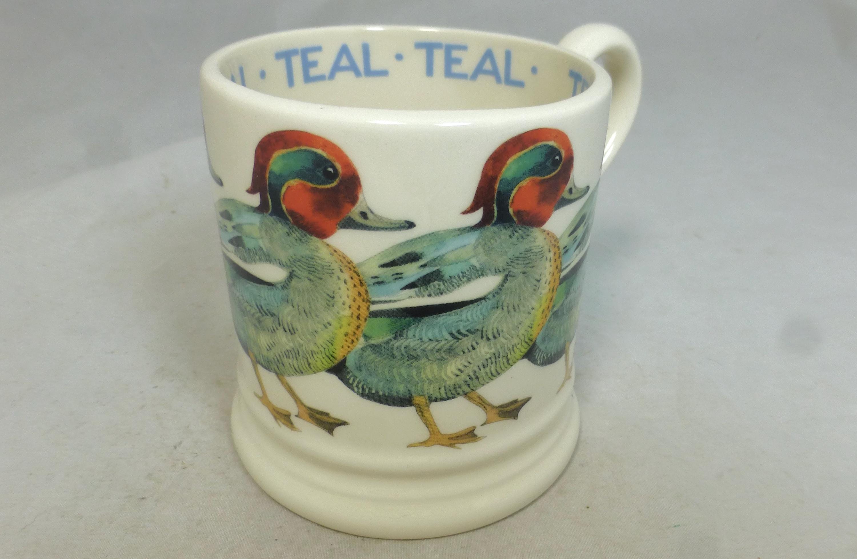 Emma Bridgewater Teal Water Birds First Quality Half Pint