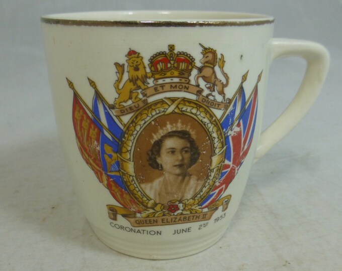 Vintage KSP Queen Elizabeth II Coronation 1953 Royal Commemorative