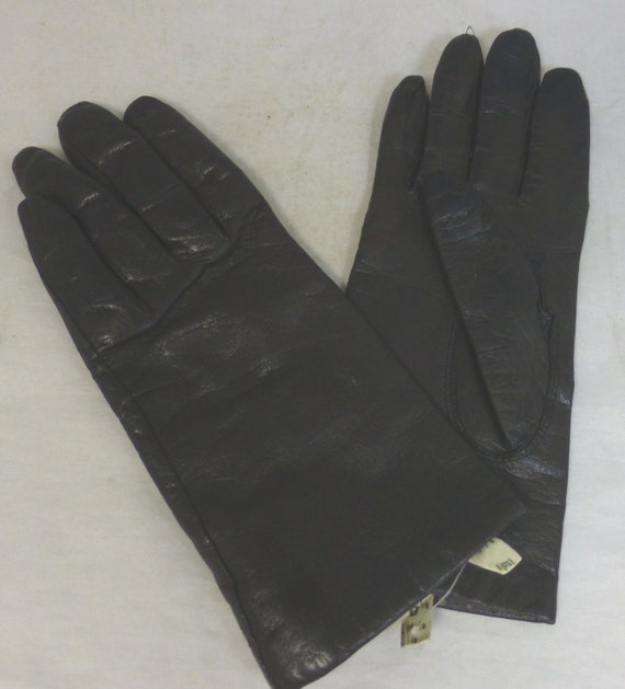 Vintage Pair of Ladies Italian Dark Brown leather… - image 3