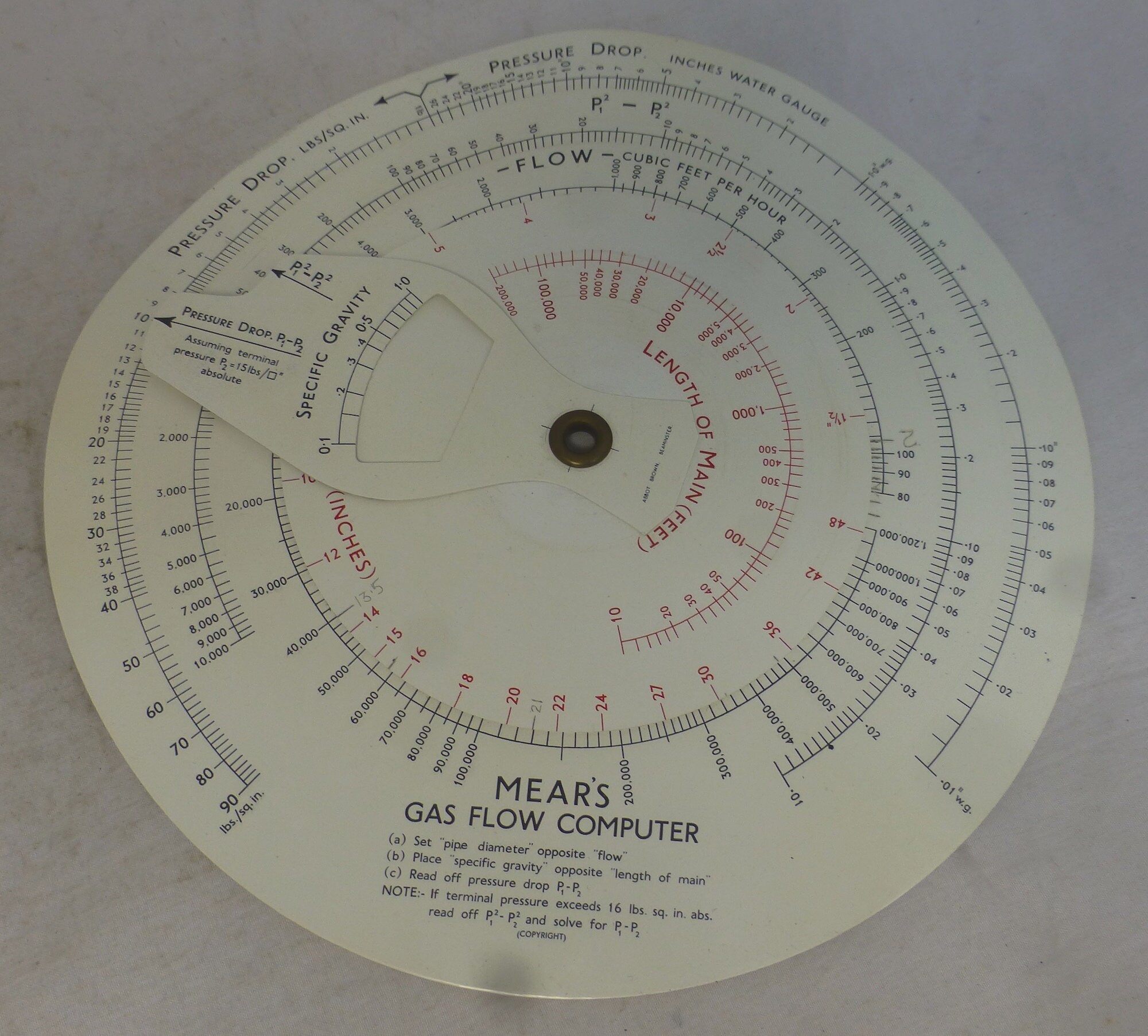 Early Rare 1947 Mears Gas Flow Computer Norman Mear of Etsy