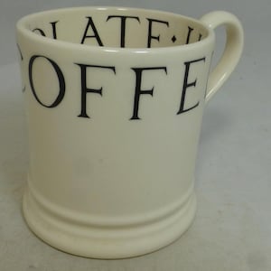 Vintage Rare Emma Bridgewater Tea & Coffee Hot Chocolate Half Pint Mug – Hand Decorated "Toast Marmalade" series – Bridge Stamp - England