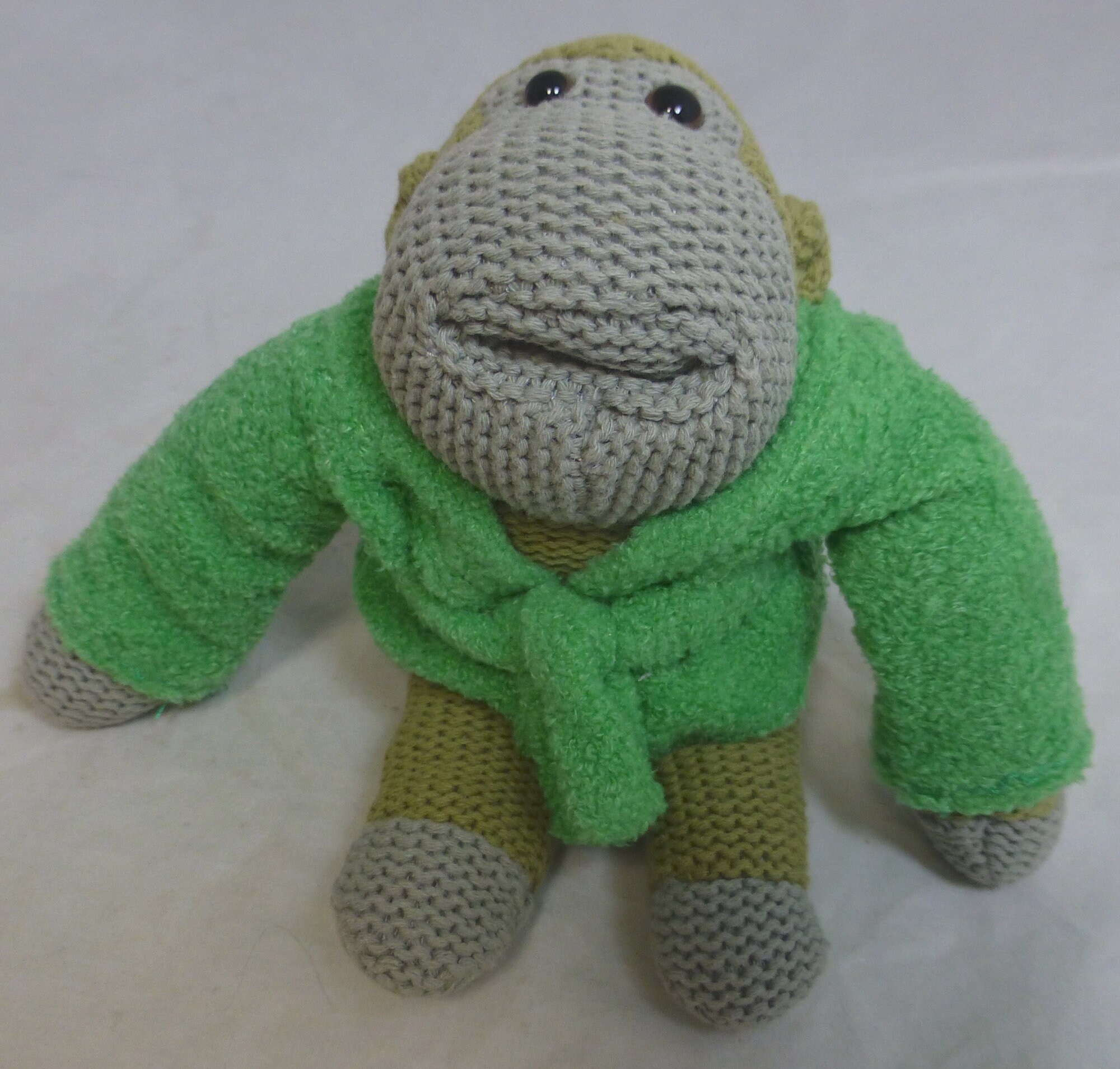 PG Tips Tea Rare Promotional Knitted Monkey With Green Towelling 