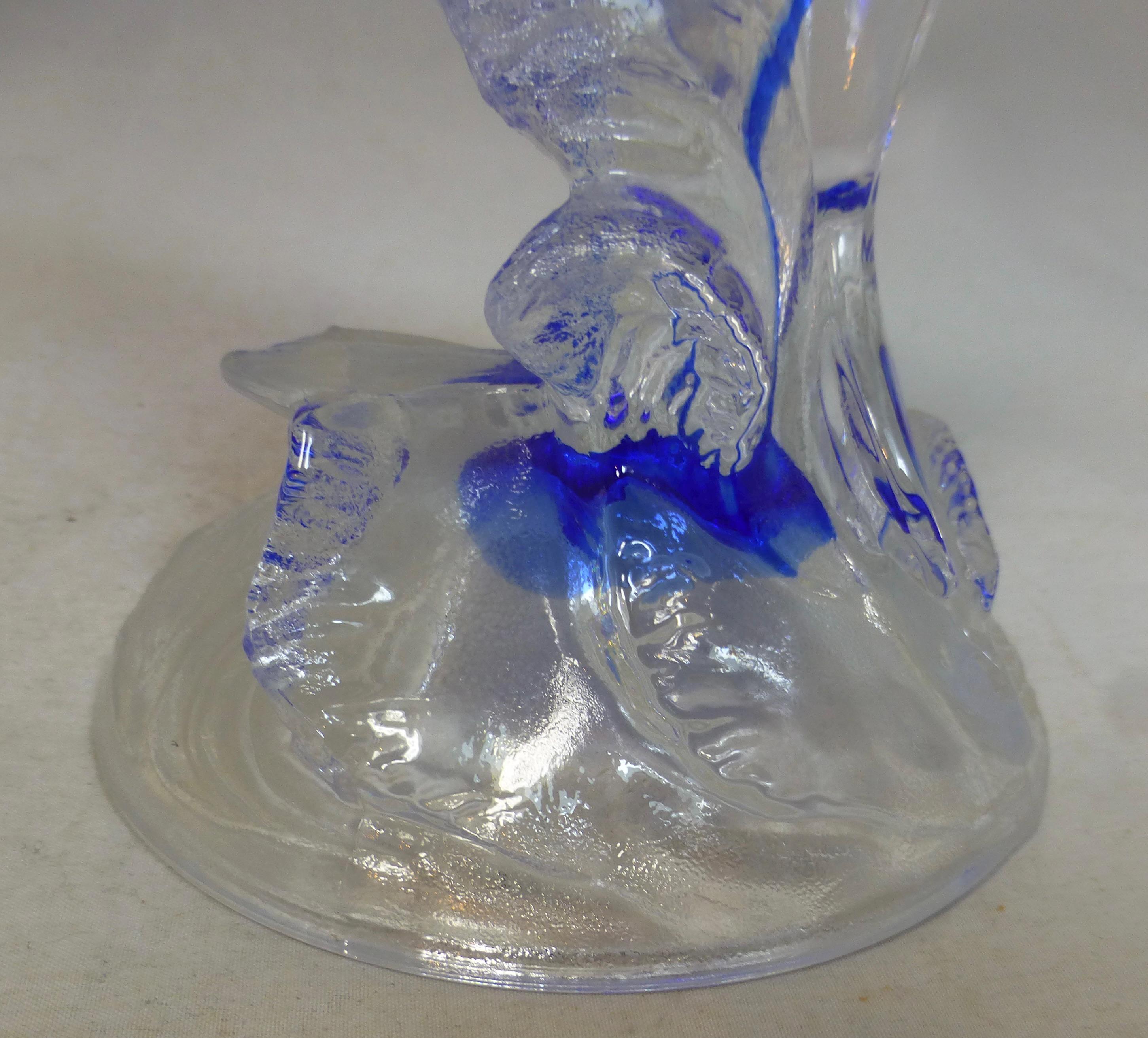 Cristal D'arques Vintage French Clear & Cobalt Blue Lead Crystal